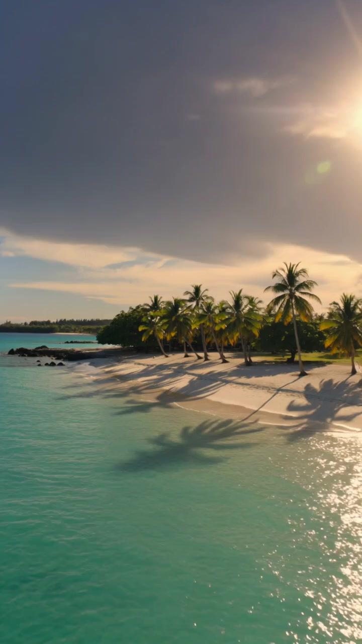 Tropical travel postcard